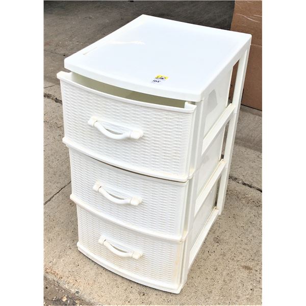 Plastic Three Drawer Storage Unit