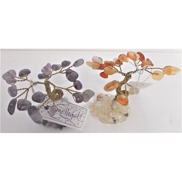 Two "Gemtrees" Amethyst and Carnelian