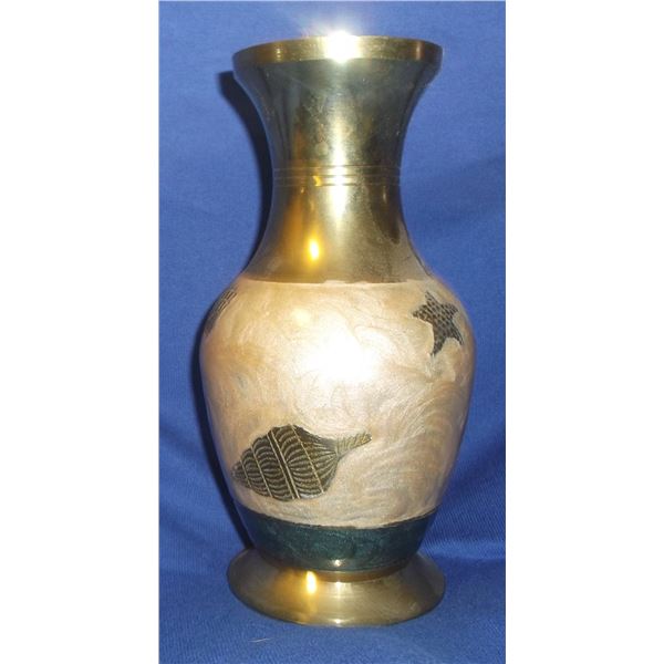 Brass Seashell Vase