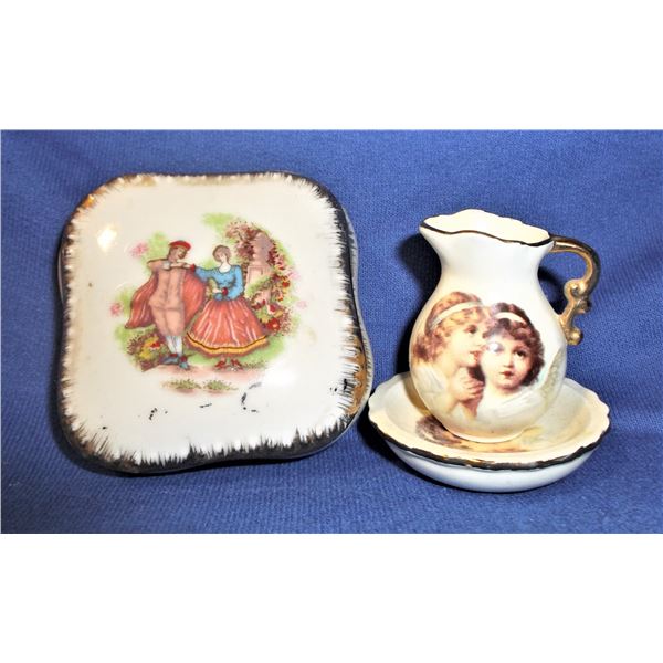 Miniature Picher and Small Jewelry Box