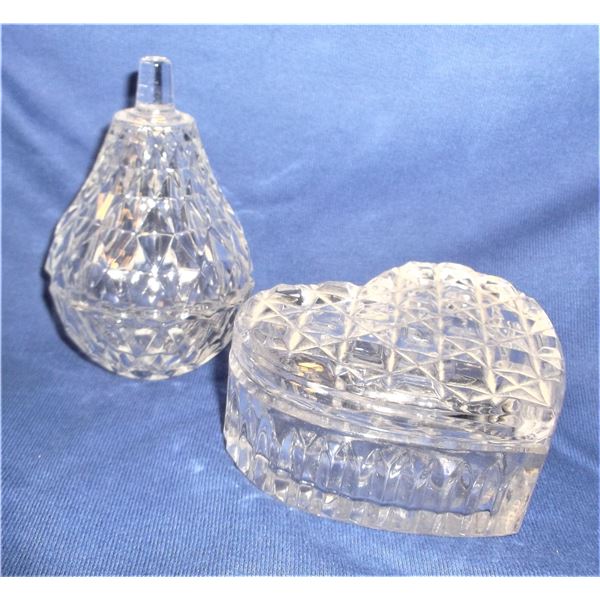 Two Glass Jewelry Boxes
