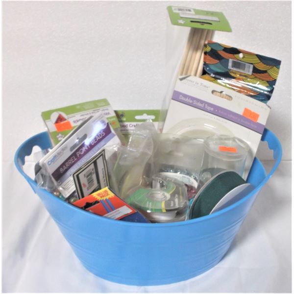 Bin of Craft Supplies