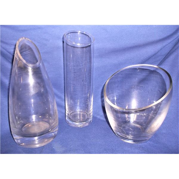 Three Glass Vases