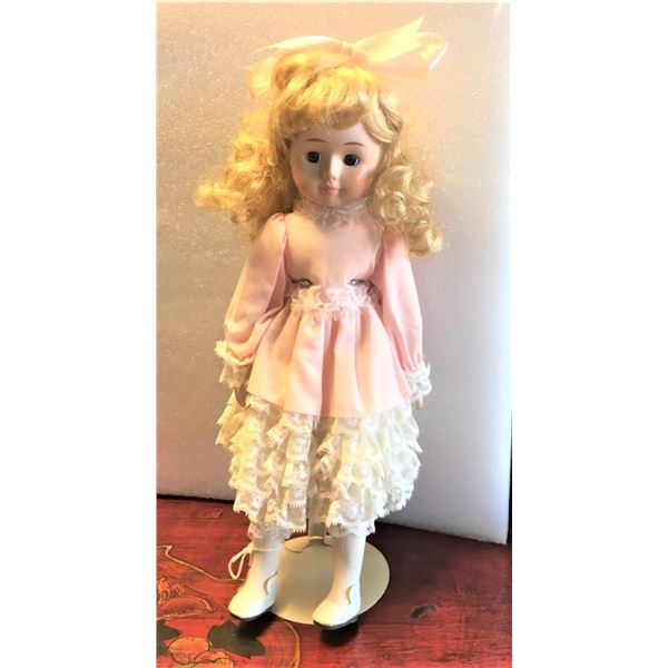 Porcelain Doll with Stand