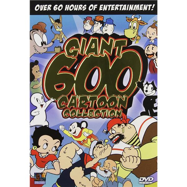 12 Disc Set of Giant Cartoon Collection, Over 60 Hours of Cartoons!