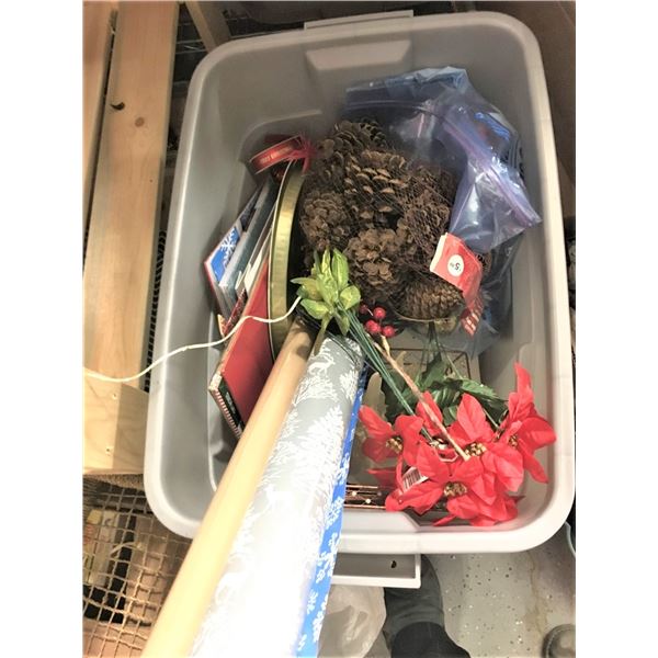 Bin of Christmas Items