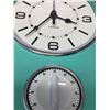 Image 3 : Turquoise Kitchen Clock with Timer - Tested and Works Great