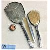 Image 1 : Vintage Mirror, Brush and Comb, with small container