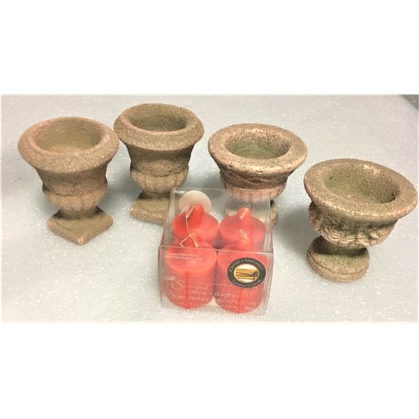 Four Candles and Four Candlesticks