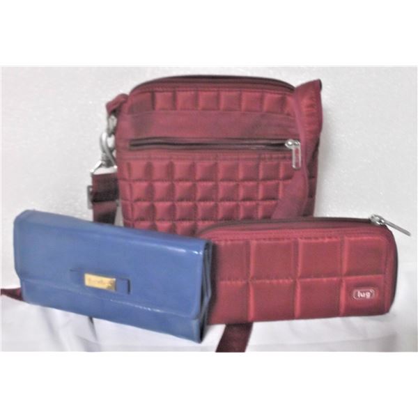 Cross Body Style Purse and Two Wallets