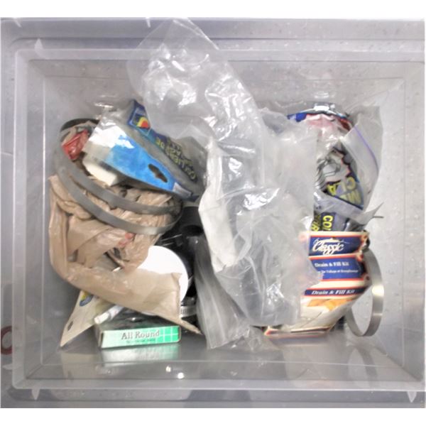 Bin of Plumbing Supplies