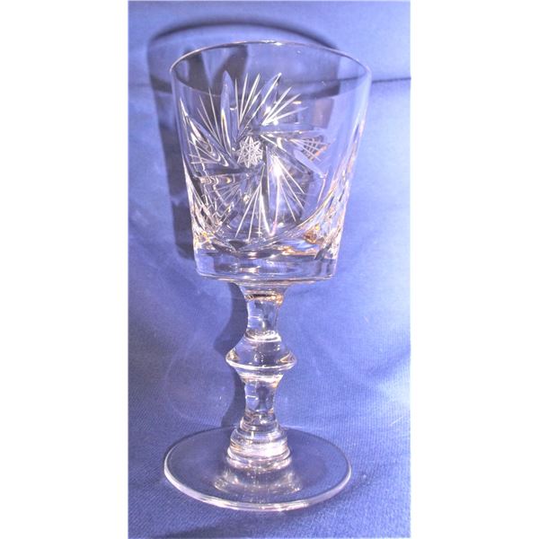 Lead Pinwheel Crystal Goblet