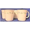 Image 1 : Four Corning Ware Mugs - Country Cottage Pattern