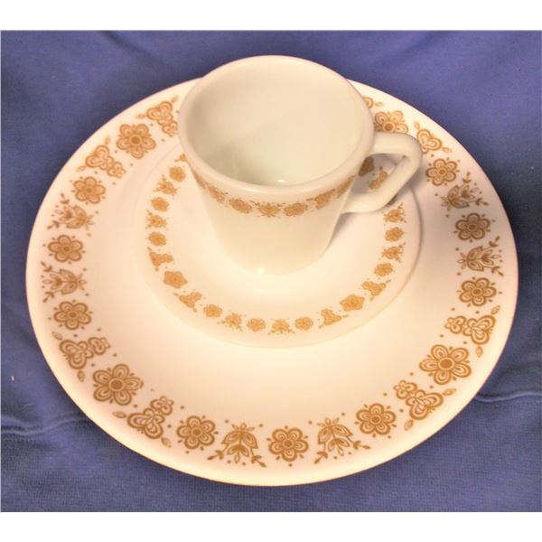 Corelle Dishes Gold Butterfly Pattern