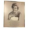 Image 1 : Framed Artwork with Poem - Diana, Princess of Wales