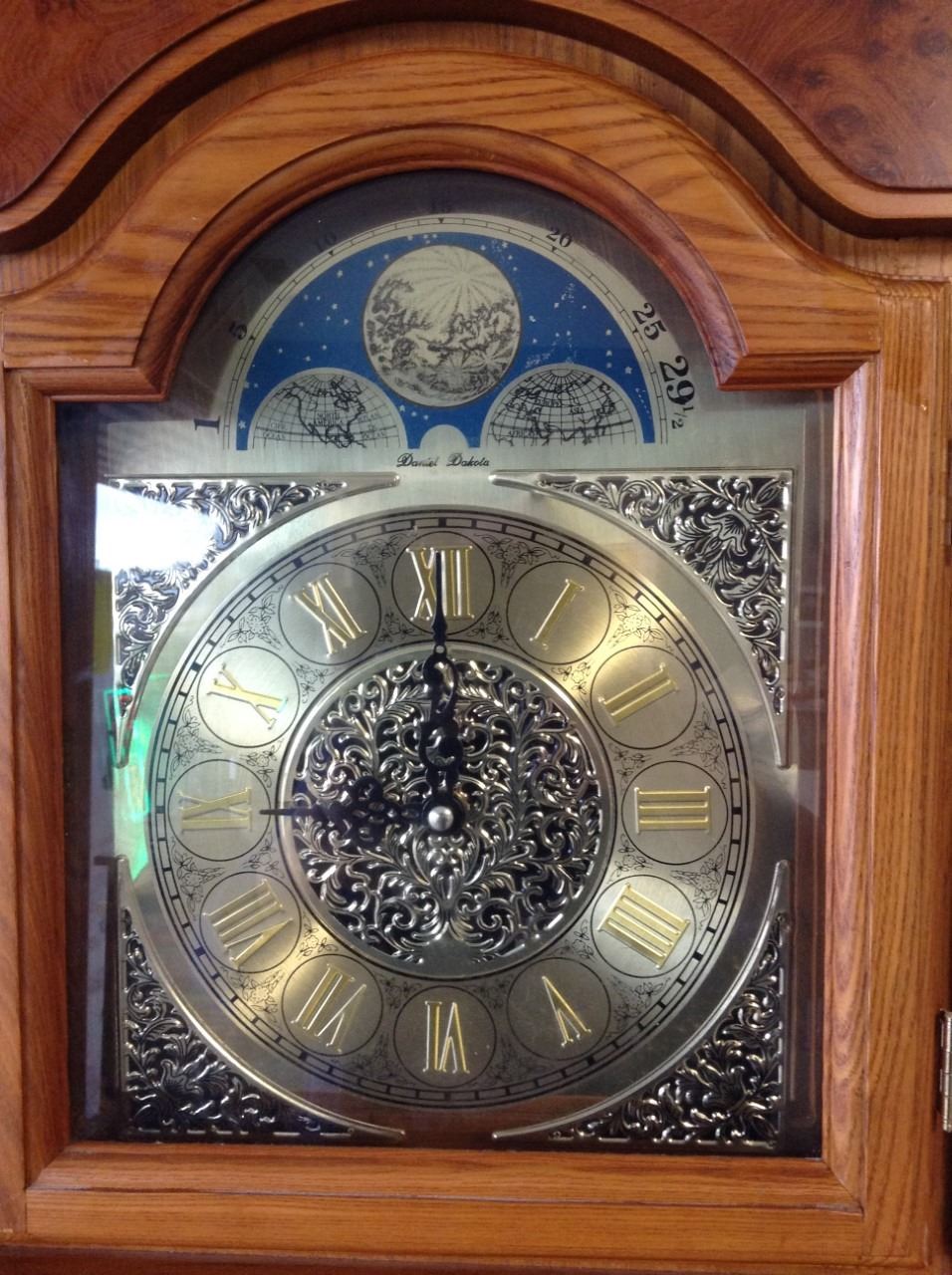 Daniel Dakota Grandfather Clock Battery Operated, Clock Works.