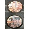Image 1 : Two Oval Plaques - General Store and School House , 11.5" x 9.5"