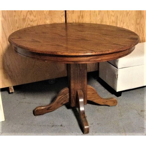 Wooden Pedestal Table, Diameter. 42", Height 30"