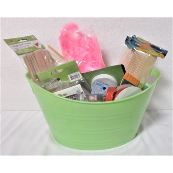 Bin of Craft Supplies
