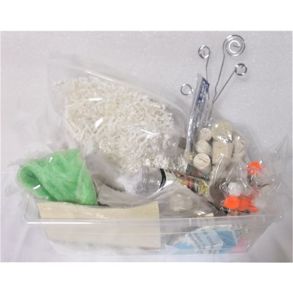 Bin of Craft Supplies (Bin Not Included)