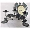 Image 2 : Metal Decor Lot - Green Leaf Designs, Clock tested and works