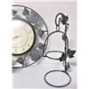 Image 3 : Metal Decor Lot - Green Leaf Designs, Clock tested and works