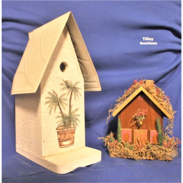 Two Decorative Bird Houses