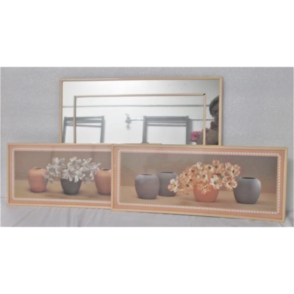 Mirror and Two Prints