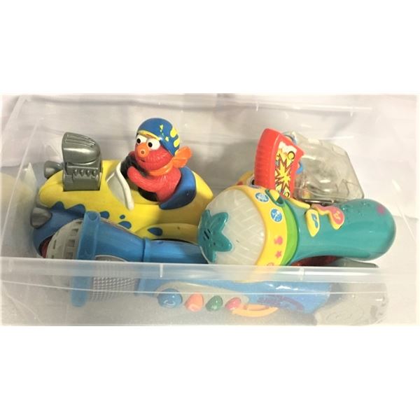 Shoebox Bin of Infant/Toddler Toys
