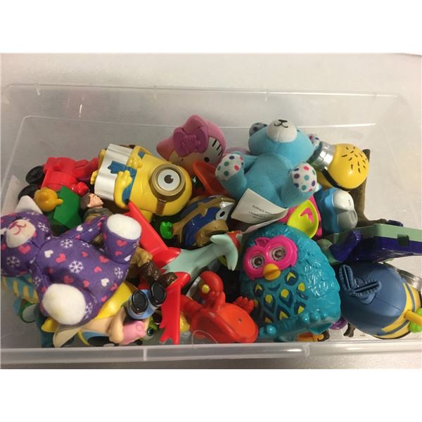 Shoebox Bin of Toys , Lots of Characters