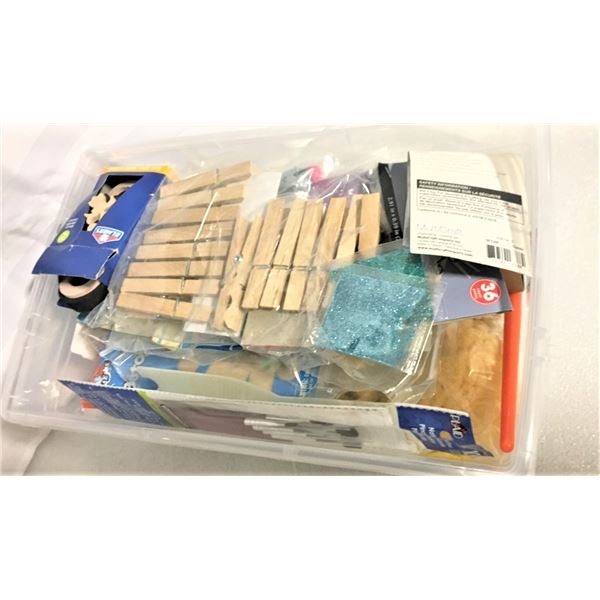 Shoebox Bin of Craft Supplies