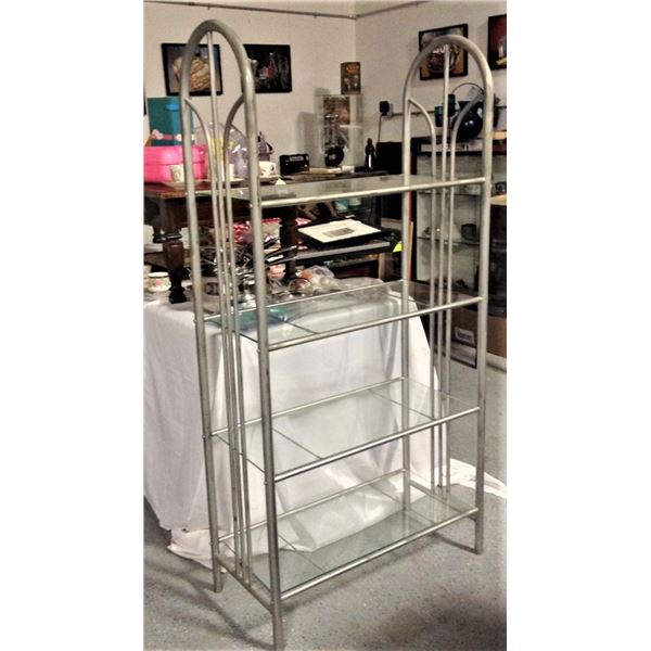 Shelving Unit with Glass Shelves