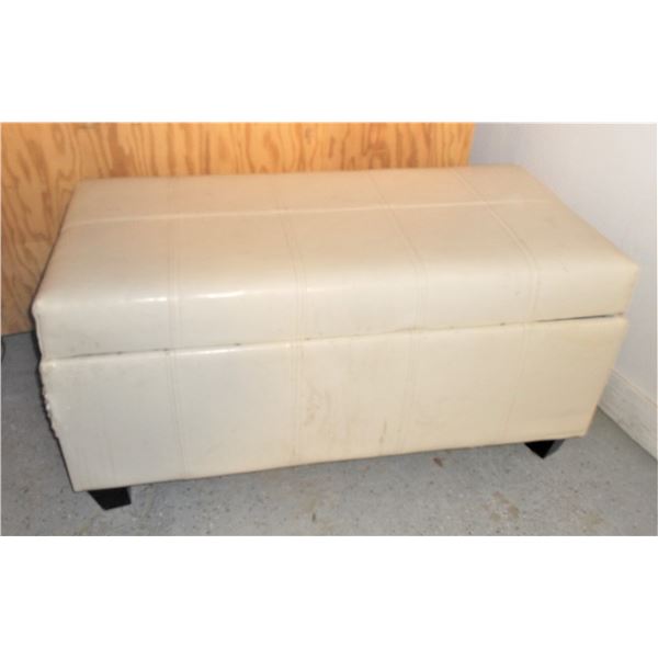 White Ottoman with storage