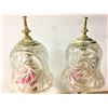 Image 4 : Two Glass Lamps with Pinwheel Design, Tested and Work Well