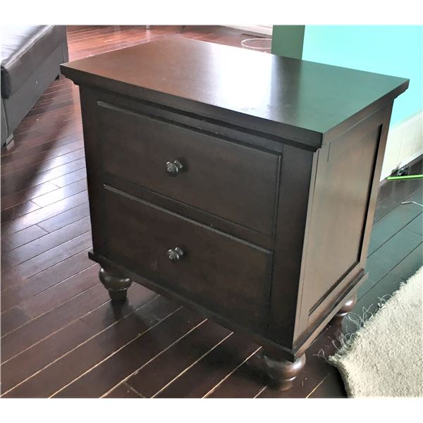 QUEEN SIZE WOOD Bed Frame and Matching Side Table