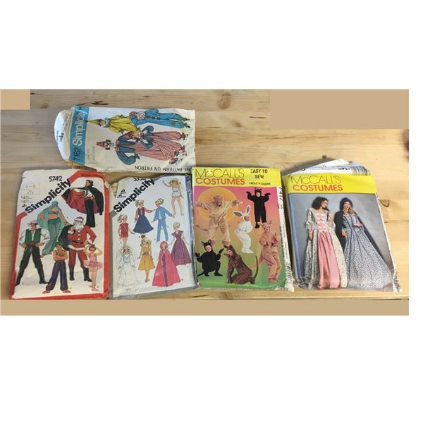 Vintage Patterns - FIVE Costume Patterns