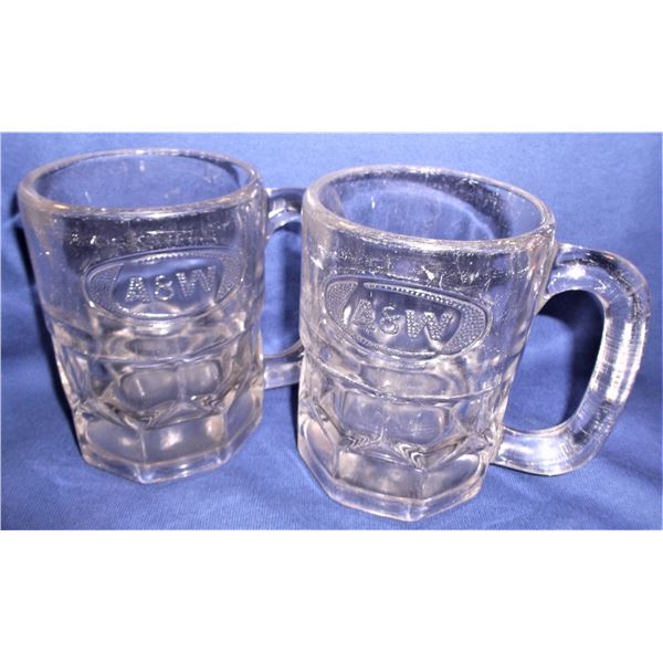 FIVE A& W Mugs With Embossed Logo