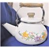 Image 1 : Tea Pot - White with Floral Design