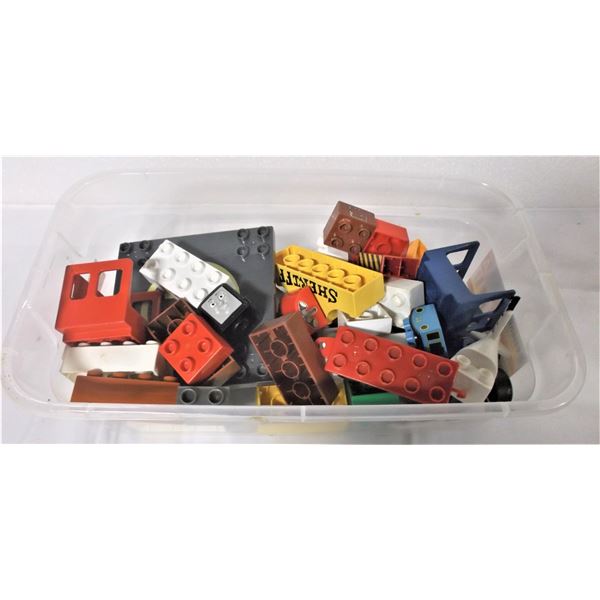 Bin of Mega Blocks Duplo Size