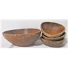 Image 1 : Four Wooden Bowls - 1 Large, 3 Small