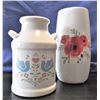 Image 1 : Porcelain Vase and Decorative Milk Can