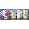 Image 1 : Four Royal Bone China Mugs - Roses - Pink has small chip