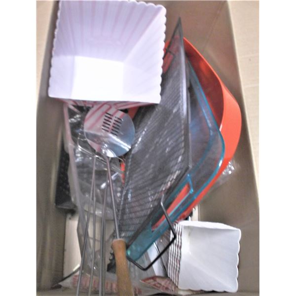 Box of BBQ and Outdoor Party Supplies