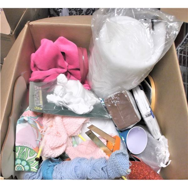 Box of Miscellaneous Craft Supplies