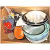 Image 1 : Box of Kitchen Items - Pans, Containers