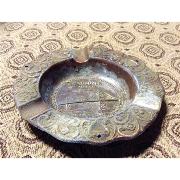 Metal Vancouver Liongate Bridge Ashtray