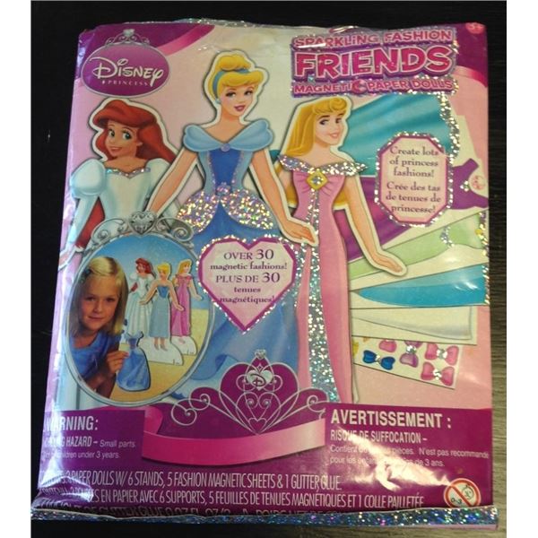 Disney Princess Sparkling Fashion Friends Magnetic Paper Dolls