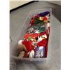 Image 1 : Bin of Christmas Items