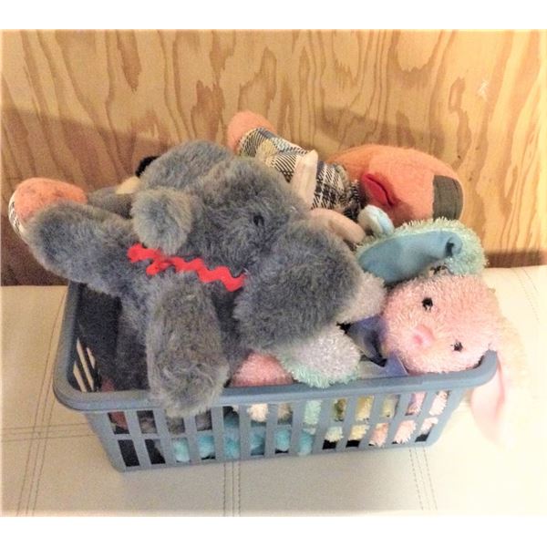 Basket of Stuffed Animals