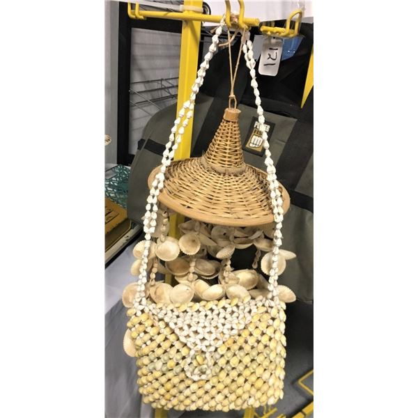 Shell Wall Hanging and Shell Purse